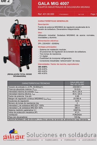 Maquina soldar hilo GALAGAR 4007 🇪🇸
