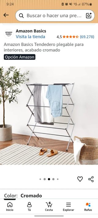 Tendedero Ropa para espacios pequeños