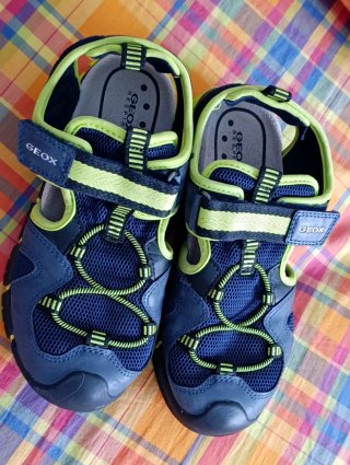 Chanclas Geox niño azul y verde