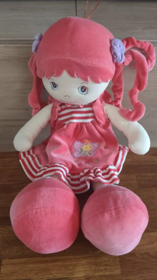 Muñeca de trapo rosa 50 cm