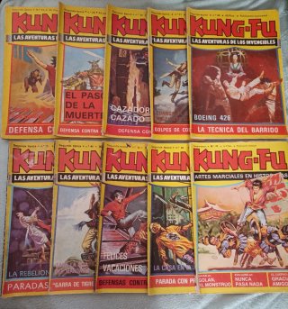 LOTE 10 CÓMICS KUNG-FU VINTAGE – AÑOS 70/80
