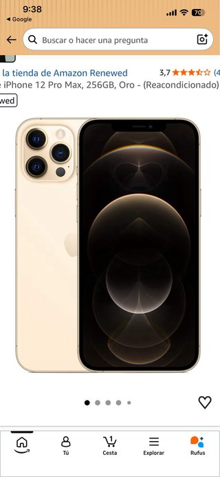 iPhone 12 Pro Max 256GB Oro