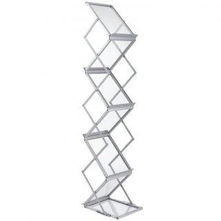 Soporte Plegable para Revistas, Soporte de Exhibición de Folletos Pop-Up de 6 Bolsillos, Soporte de Literatura de Catálogo de Doble Cara, Portátil con Bolsa de Transporte para Oficina y Exposicion...