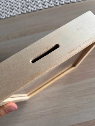 Hucha de madera Con esta voy a conseguir todos mis