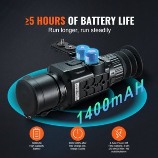 Telescopio de Imágenes Térmicas Monocular para Caza 1X -8X Zoom Pantalla OLED de 0.39"