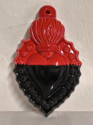 Cuore Sacro Ceramica Rosso Nero