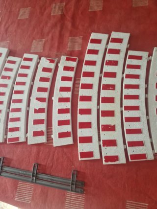 Pistas Scalextric Curvas Blancas y Rojas