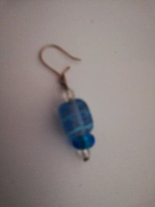 Conjunto Pulsera y Pendientes Azul de cristal