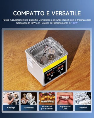Pulitore Ultrasuoni CREWORKS 1L LB040