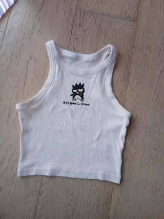 Top corto donna con stampa gatto