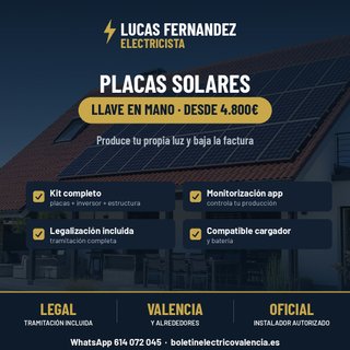 Instalación placas solares · Llave en mano