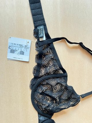 La Perla Black Lace Underwired Bra – Size 75C /