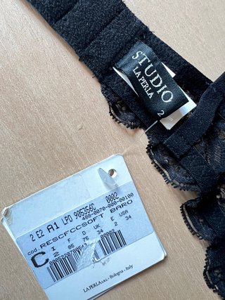 La Perla Black Lace Underwired Bra – Size 75C /