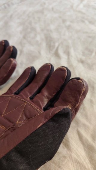 Guantes de moto de cuero MQP talla L