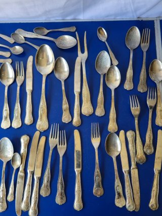Set 41 Posate Servizio Vintage Placcate Argento