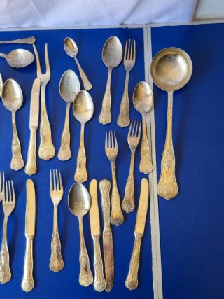 Set 41 Posate Servizio Vintage Placcate Argento