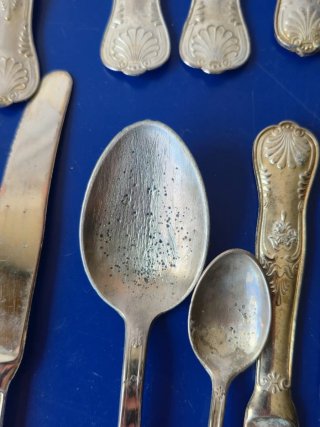 Set 41 Posate Servizio Vintage Placcate Argento