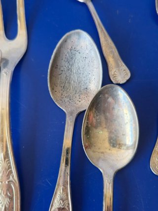 Set 41 Posate Servizio Vintage Placcate Argento
