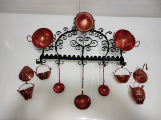 Decoración Cocina Cobre y Hierro