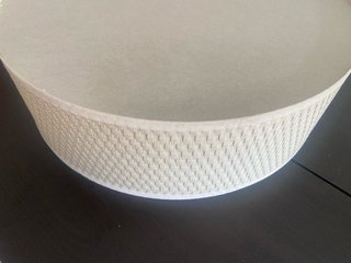 Lámpara techo Ikea ratán y papel