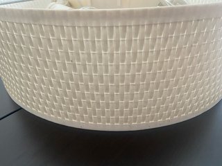 Lámpara techo Ikea ratán y papel