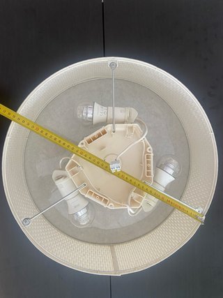 Lámpara techo Ikea ratán y papel