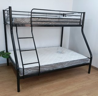 Litera Matrimonial negra + 2 Colchones. ¡OFERTA!