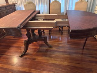 Mesa de comedor redonda extensible