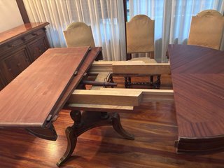 Mesa de comedor redonda extensible