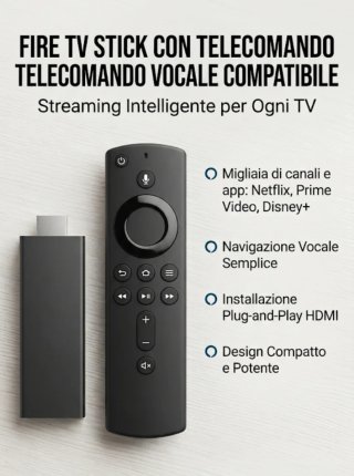 Fire TV Stick con Telecomando Vocale