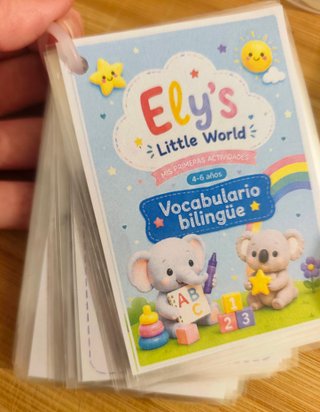 Vocabulario infantil bilingüe infan hecho a mano
