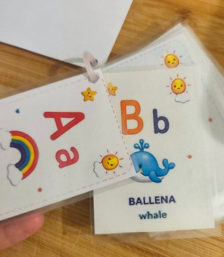 Vocabulario infantil bilingüe infan hecho a mano