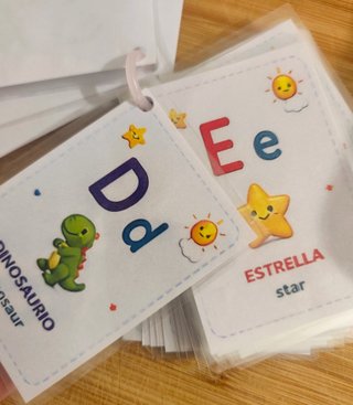 Vocabulario infantil bilingüe infan hecho a mano