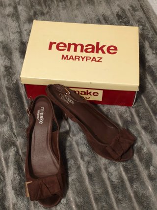 Zapatos Marypaz Ante Marrones Talla 38