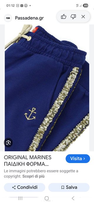 Pantaloni tuta Original Marines 11/12 anni
