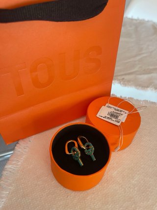 PENDIENTE DE ARO CON BAÑO DE ORO 18 KT TOUS