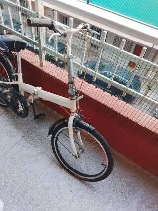 Bicicleta Plegable Blanca