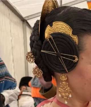 PEINETAS DE FALLERA ADULTA DORADAS