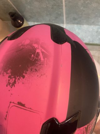 Casco Moto NZI Negro y Rosa