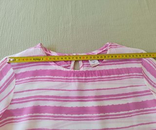 Blusa rosa a rayas de Anthropologie
