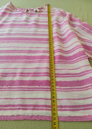 Blusa rosa a rayas de Anthropologie