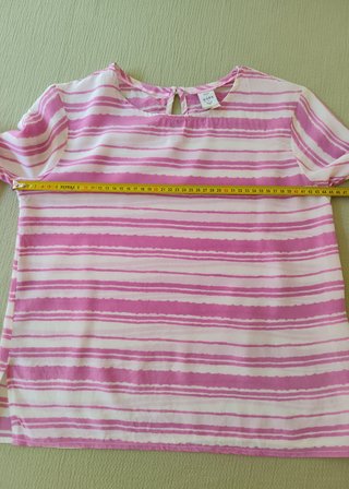 Blusa rosa a rayas de Anthropologie