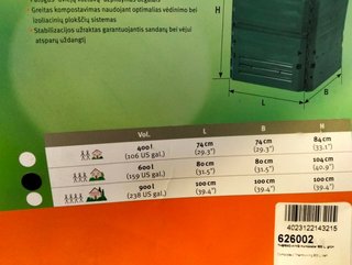 Compostador 600 l Thermo King