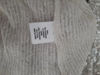 CeCe Top Lentejuelas Plateado Talla M