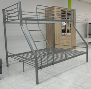 Litera Matrimonial metálica Gris. Práctica. OFERTA