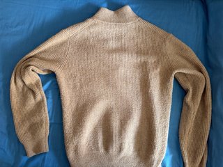 Jersey Uniqlo cremallera beige Talla S