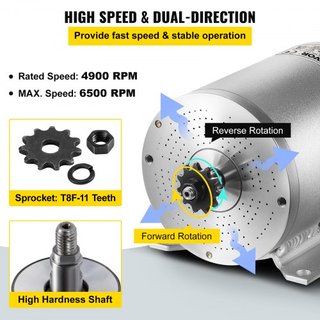 Motor eléctrico sin escobillas DC 72V 3000W Kit de motor eléctrico sin escobillas 4900RPM con controlador y empuñadura de acelerador para scooter eléctrico, bicicleta eléctrica, motor de motocicle...