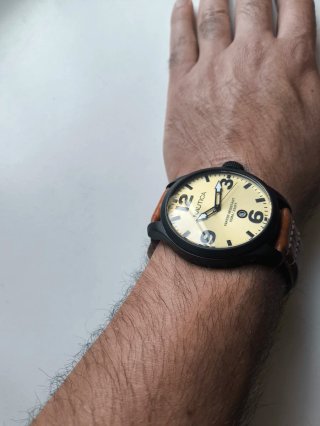 Orologio Nautica Uomo Nero e Marrone