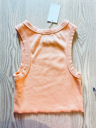 Abrand Jeans - Ribbed Tank Top - Peach Sleeveless
