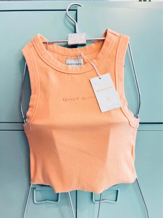Abrand Jeans - Ribbed Tank Top - Peach Sleeveless